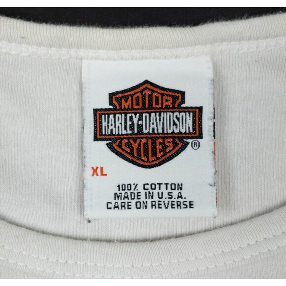 Harley-Davidson Flames T-Shirt Women's Tag XL Vintage Y2K Flames USA Long Sleeve - Picture 3 of 12